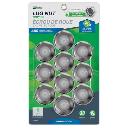 Hd Driven Nut Cover Plastic Dome Flat Screw On 33mm, PK 10 076-00609